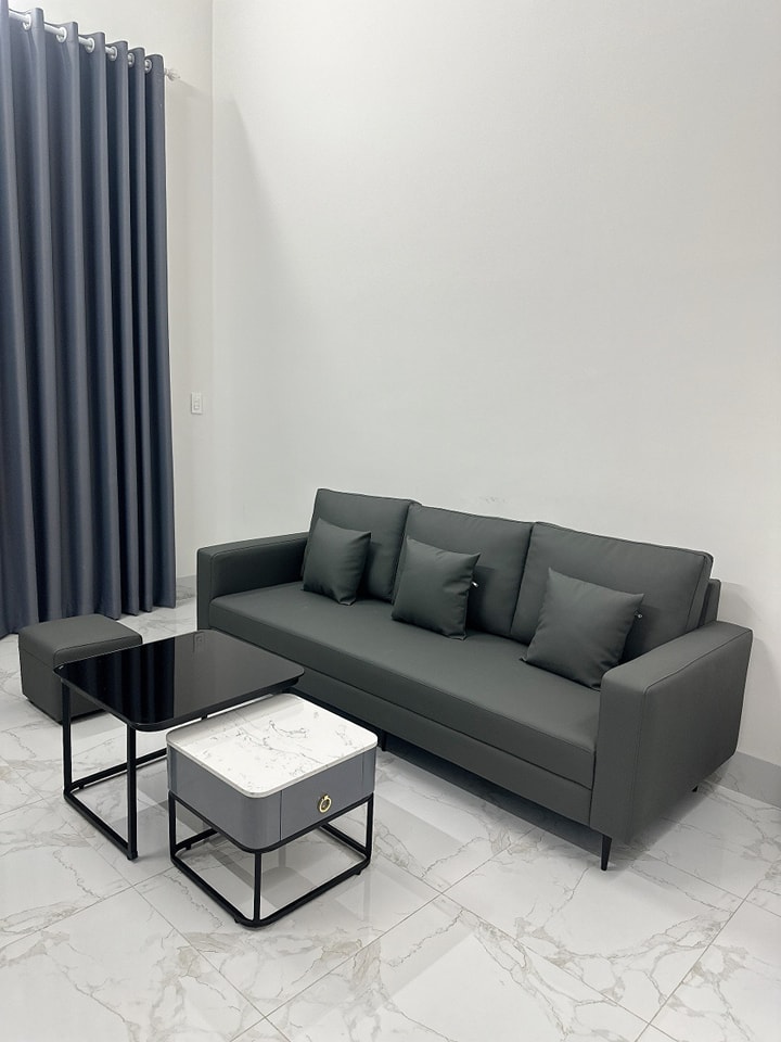 SOFA GIẢ DA CAO CẤP - SOFA BĂNG - SOFA L THƯ GIÃN M01   LONG THÀNH ĐỒNG NAI 