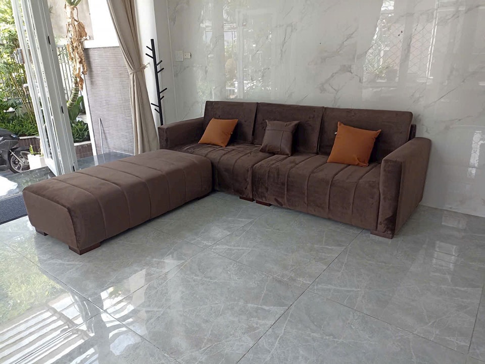 SOFA PHÒNG KHÁCH CAO CẤP VẢI NHUNG BQ08  TÂN PHÚ ĐÔNG NAI 