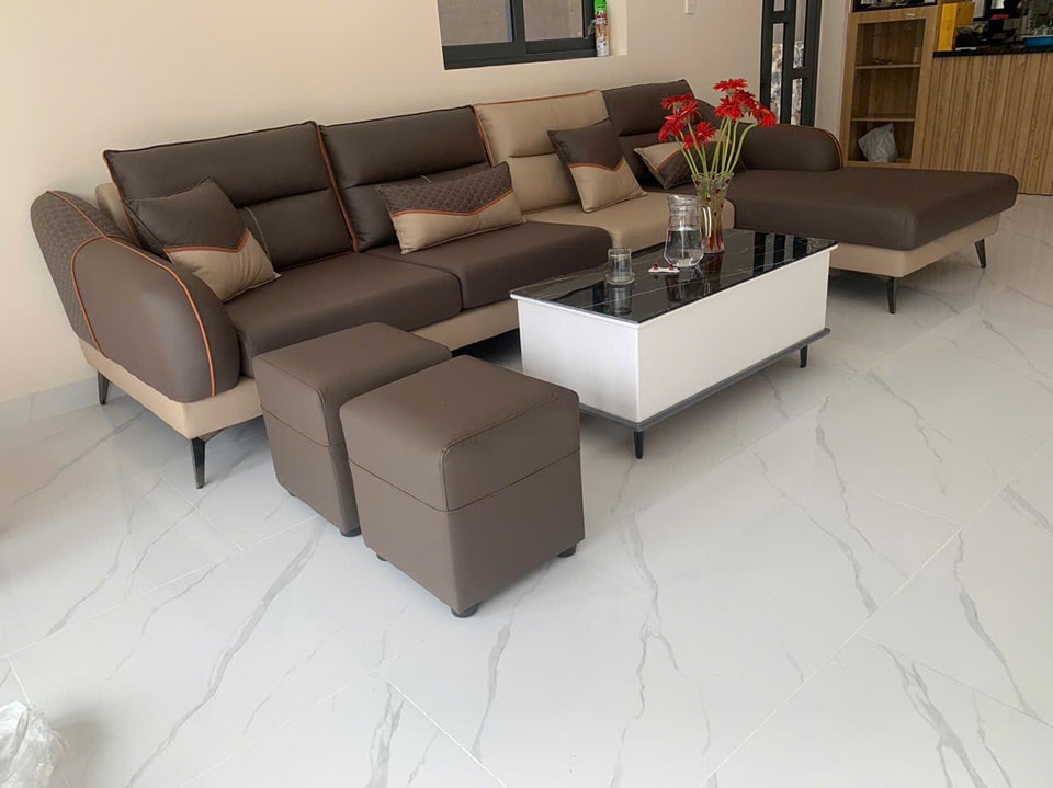 Ghế sofa da góc chữ L tại nhơn trạch đồng nai 