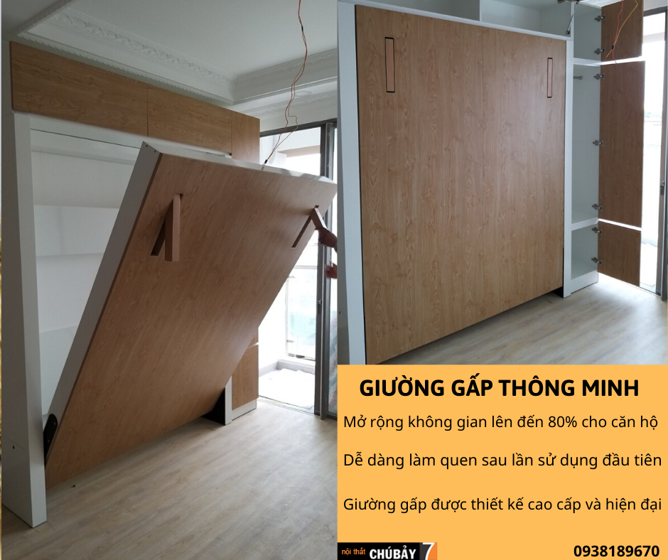 Giường gấp thông minh mở rộng không gian giá rẻ tại Bình Dương năm 2020