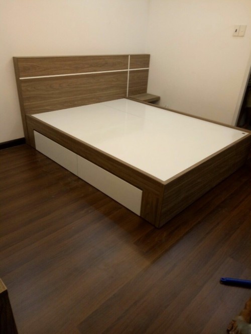 Giường gỗ công nghiệp có hộc kéo